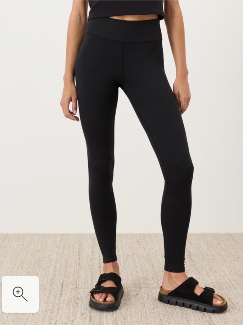 Pact On the Go High Rise Organic Cotton Black Leggings - L - NWT